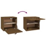 Armoire murale Marron miel 40x30x35 cm Bois de pin massif – Image 4