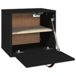 Armoire murale Noir 40x30x35 cm Bois de pin massif – Image 3
