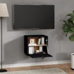 Armoire murale Noir 40x30x35 cm Bois de pin massif – Image 6