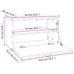 Armoire murale 60x30x35 cm Bois de pin massif – Image 9