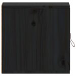 Armoire murale Noir 31,5x30x30 cm Bois de pin massif – Image 2