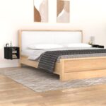 Armoires murales 2 pcs Noir 31,5x30x30 cm Bois de pin massif – Image 7