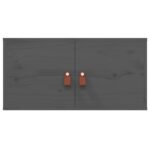 Armoires murales 2 pcs Gris 60x30x30 cm Bois de pin massif – Image 2