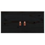 Armoires murales 2 pcs Noir 60x30x30 cm Bois de pin massif – Image 2