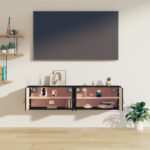 Armoires murales 2 pcs Noir 60x30x30 cm Bois de pin massif – Image 7