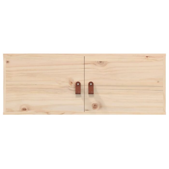 Armoires murales 2 pcs 80x30x30 cm Bois de pin massif – Image 2
