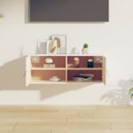 Armoire murale Blanc 80x30x30 cm Bois de pin massif – Image 6