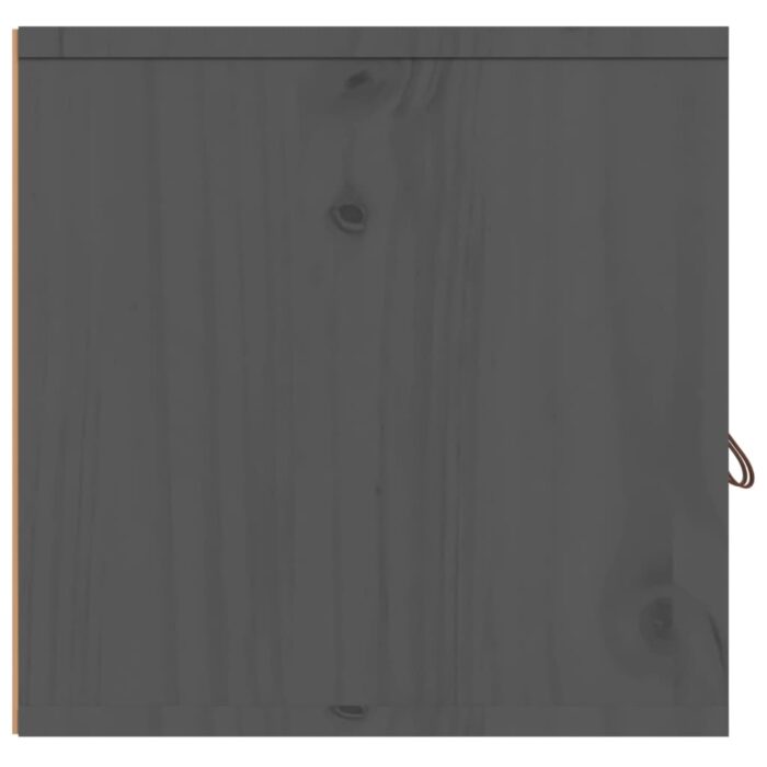 Armoire murale Gris 80x30x30 cm Bois de pin massif – Image 6
