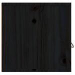 Armoires murales 2 pcs Noir 80x30x30 cm Bois de pin massif – Image 7