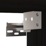 Armoires murales 2 pcs Noir 80x30x30 cm Bois de pin massif – Image 9