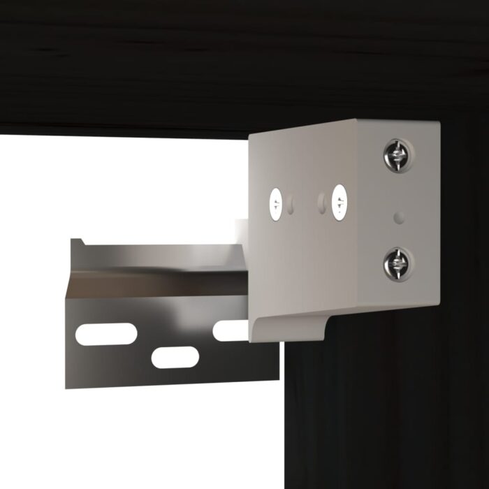Armoires murales 2 pcs Noir 80x30x30 cm Bois de pin massif – Image 9