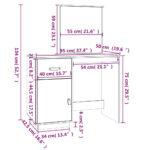 Coiffeuse Marron miel 95x50x134 cm Bois de pin massif – Image 8