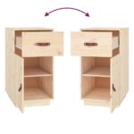 Armoire de bureau 40x50x75 cm Bois massif de pin – Image 7