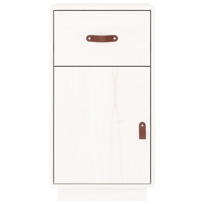 Armoire de bureau Blanc 40x50x75 cm Bois massif de pin – Image 4