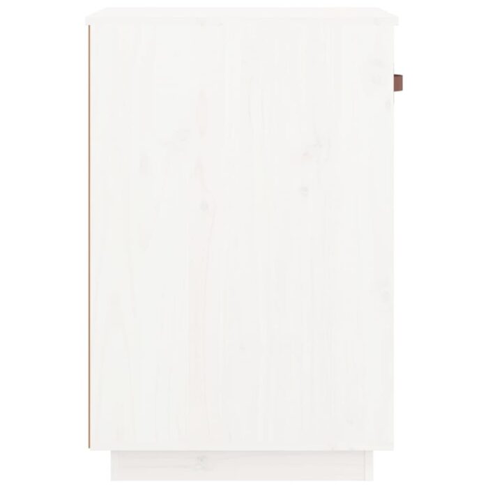 Armoire de bureau Blanc 40x50x75 cm Bois massif de pin – Image 5