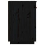 Armoire de bureau Noir 40x50x75 cm Bois massif de pin – Image 5