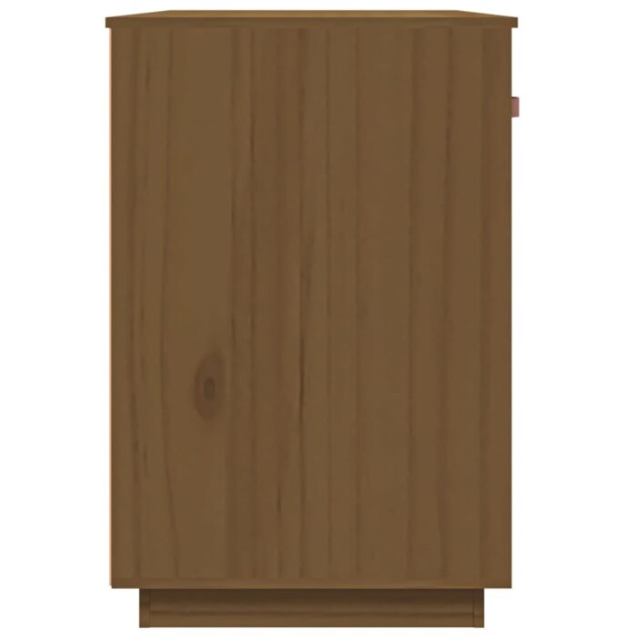 Bureau Marron miel 95x50x75 cm Bois massif de pin – Image 4