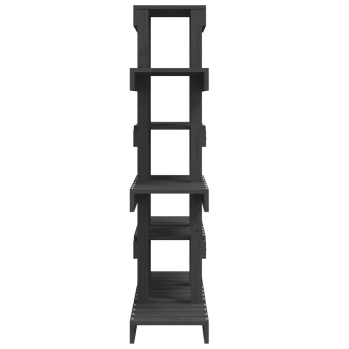 Support à plantes Gris 85x25x109,5 cm Bois massif de pin – Image 4