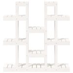 Support à plantes Blanc 104,5x25x109,5 cm Bois massif de pin – Image 3