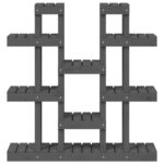 Support à plantes Gris 104,5x25x109,5 cm Bois massif de pin – Image 3