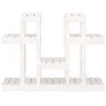 Support à plantes Blanc 104,5x25x77,5 cm Bois massif de pin – Image 3
