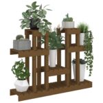 Support à plantes Marron miel 104,5x25x77,5 cm Bois massif pin – Image 2