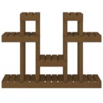 Support à plantes Marron miel 104,5x25x77,5 cm Bois massif pin – Image 3
