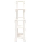 Support à plantes Blanc 92x25x97 cm Bois massif de pin – Image 4