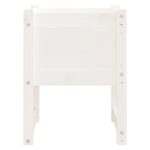 Jardinière Blanc 40x40x52,5 cm Bois massif de pin – Image 2