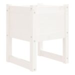 Jardinières 2 pcs Blanc 40x40x52,5 cm Bois massif de pin – Image 2