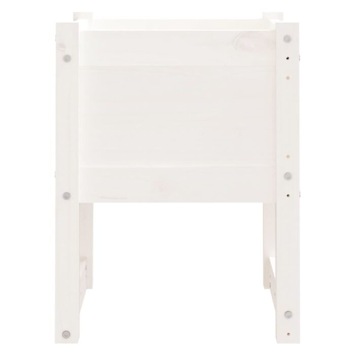 Jardinières 2 pcs Blanc 40x40x52,5 cm Bois massif de pin – Image 3