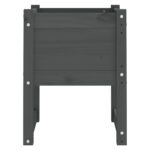 Jardinière Gris 40x40x52,5 cm Bois massif de pin – Image 2
