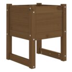 Jardinières 2 pcs Marron miel 40x40x52,5 cm Bois massif de pin – Image 2