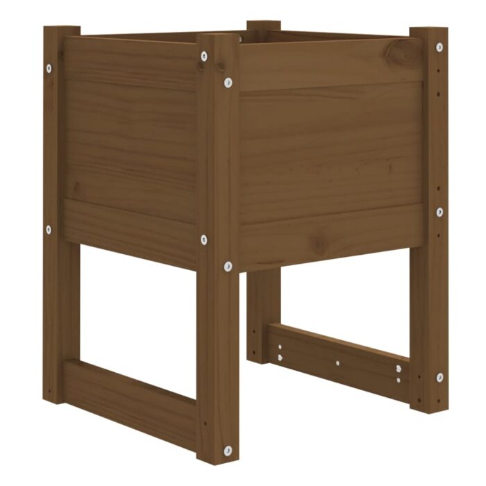 Jardinières 2 pcs Marron miel 40x40x52,5 cm Bois massif de pin – Image 2