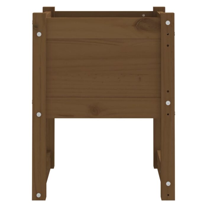 Jardinières 2 pcs Marron miel 40x40x52,5 cm Bois massif de pin – Image 3