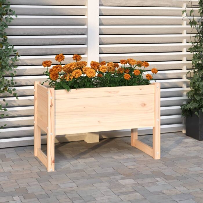 Jardinière 78x40x52 cm Bois massif de pin – Image 1