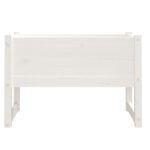 Jardinière Blanc 78x40x52 cm Bois massif de pin – Image 2