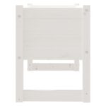 Jardinière Blanc 78x40x52 cm Bois massif de pin – Image 3