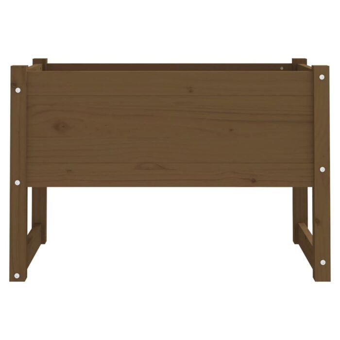 Jardinière Marron miel 78x40x52 cm Bois massif de pin – Image 2