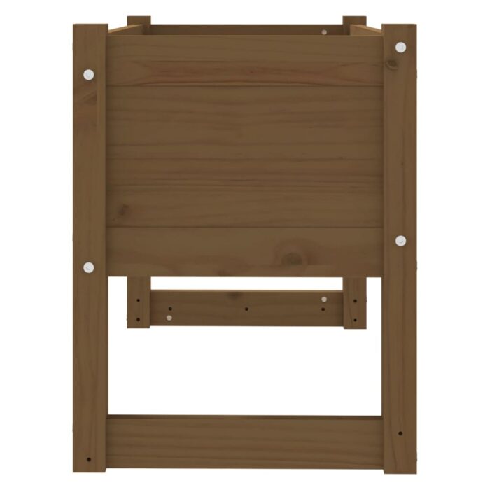 Jardinière Marron miel 78x40x52 cm Bois massif de pin – Image 3
