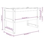 Jardinière Marron miel 78x40x52 cm Bois massif de pin – Image 5