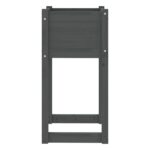 Jardinière Gris 40x40x81 cm Bois massif de pin – Image 3