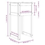 Jardinière Gris 40x40x81 cm Bois massif de pin – Image 5