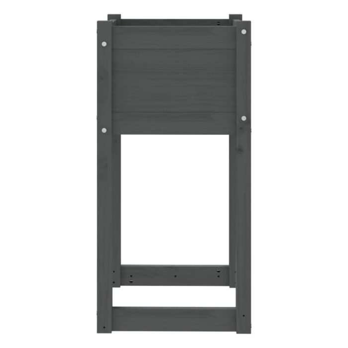 Jardinières 2 pcs Gris 40x40x81 cm Bois massif de pin – Image 4