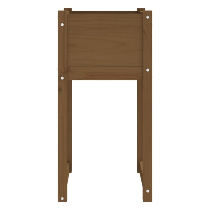 Jardinière Marron miel 40x40x81 cm Bois massif de pin – Image 2