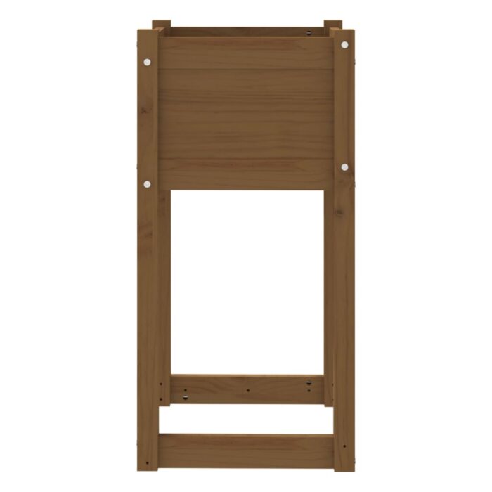 Jardinière Marron miel 40x40x81 cm Bois massif de pin – Image 3