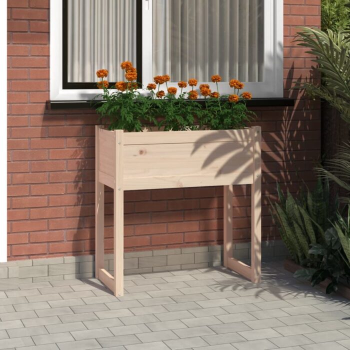 Jardinière 78x40x81 cm Bois massif de pin – Image 1