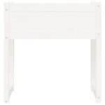 Jardinière Blanc 78x40x81 cm Bois massif de pin – Image 3