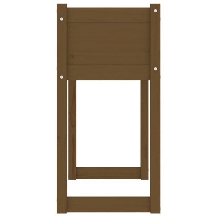 Jardinière Marron miel 78x40x81 cm Bois massif de pin – Image 4