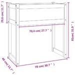 Jardinière Marron miel 78x40x81 cm Bois massif de pin – Image 7